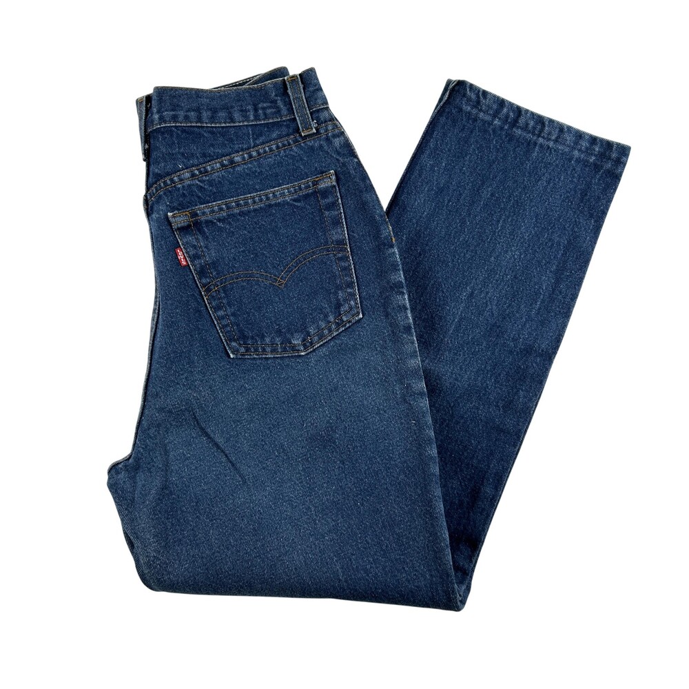 Vintage Levis Jeans Womens Size 15 Blue High Rise Tapered Mom Fit Zip Fly 80s